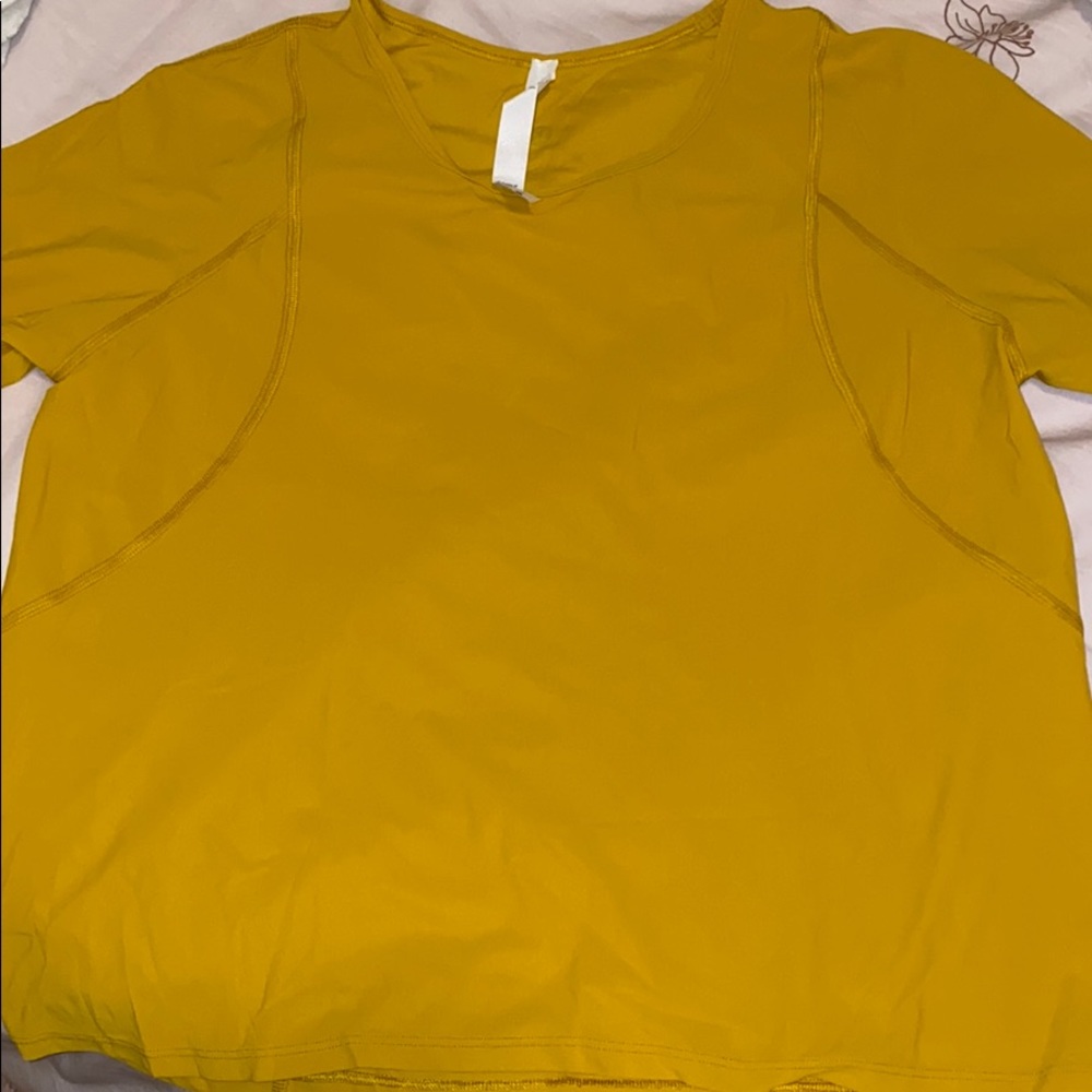 Lululemon yellow cropped top
